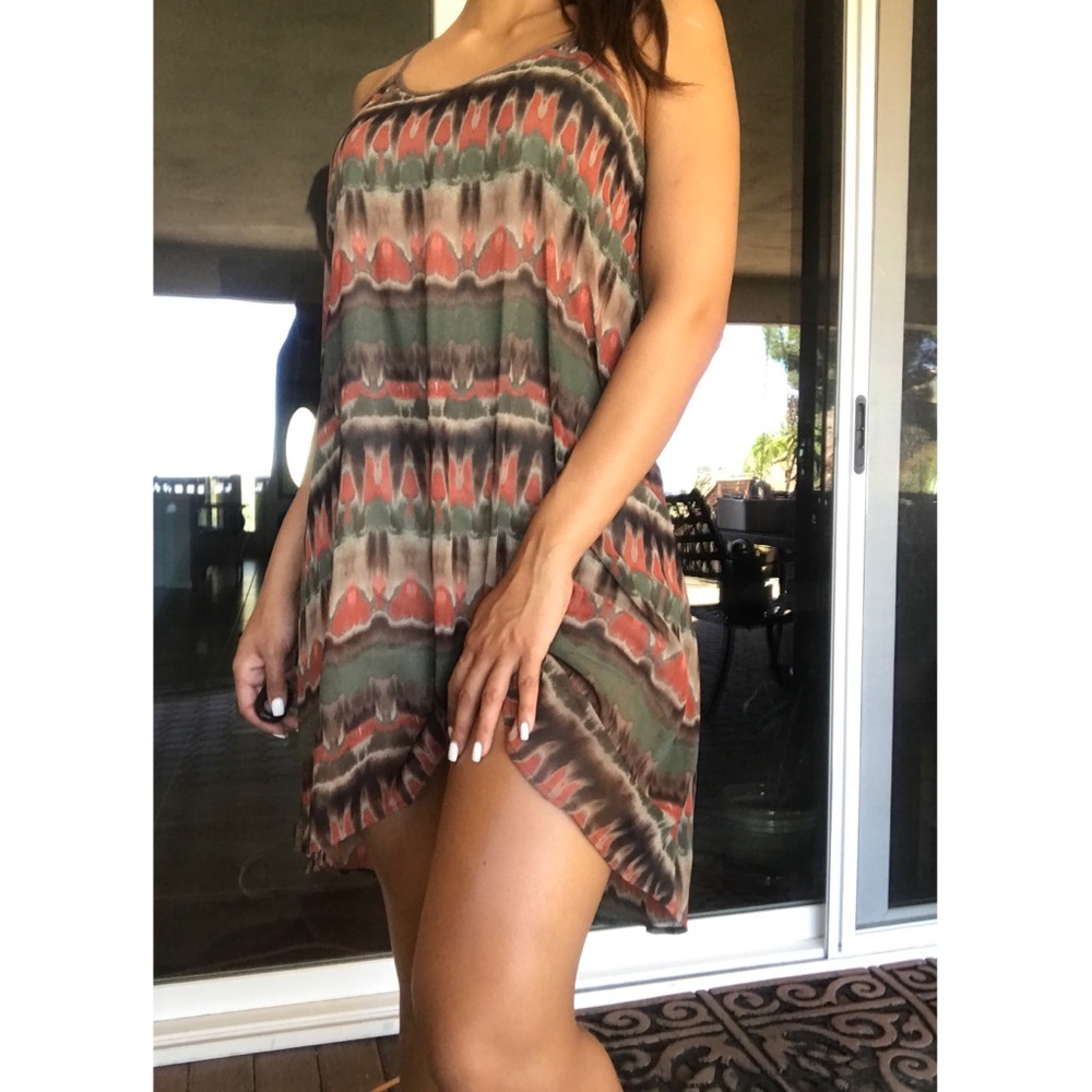 Tribal print tunic dress